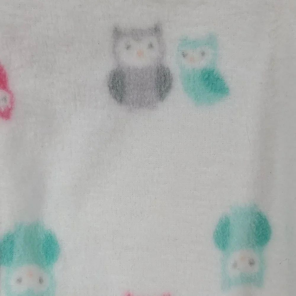 Carter's Girls 6M Soft Fleece White Owl Print One-Piece PJ Footie Winter Pajamas